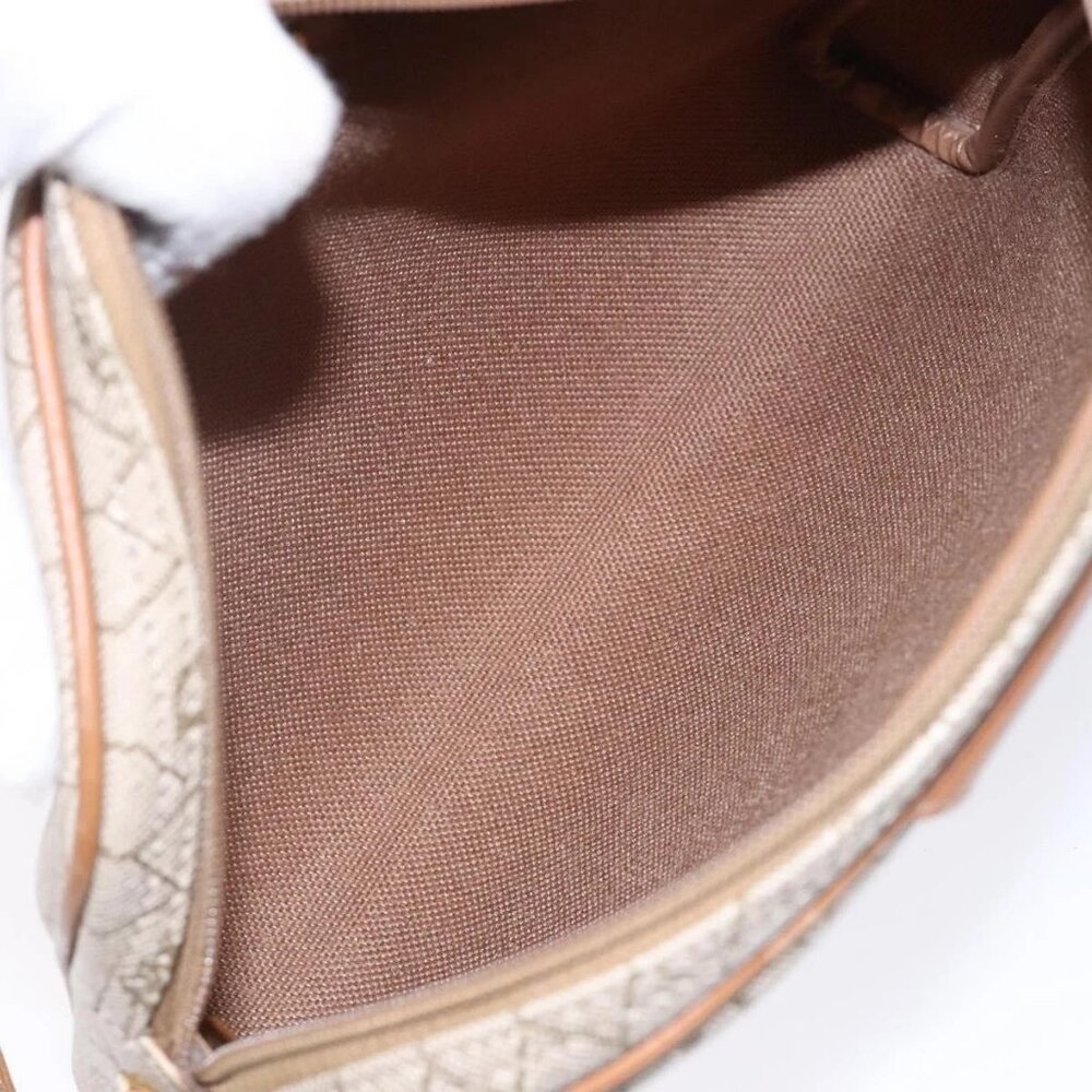 Christian Dior Honeycomb Canvas Shoulder Bag PVC Beige Gold Auth BA5167 - Picture 10 of 16